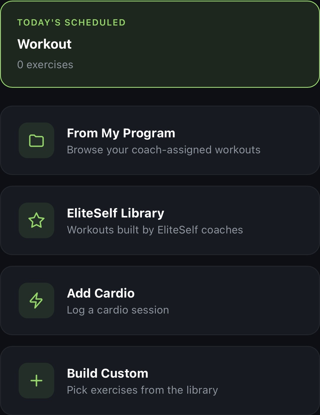 Workout programming